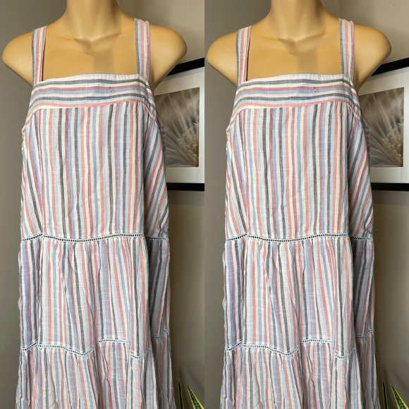 Anthropologie Sundry Luna Tiered Midi Dress - Picture 4 of 6